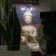 ... e un Buddha accuratamente ridipinto e custodito in una teca